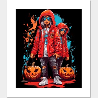 Hoodie Haunt: A Halloween Hip-Hop Fusion Posters and Art